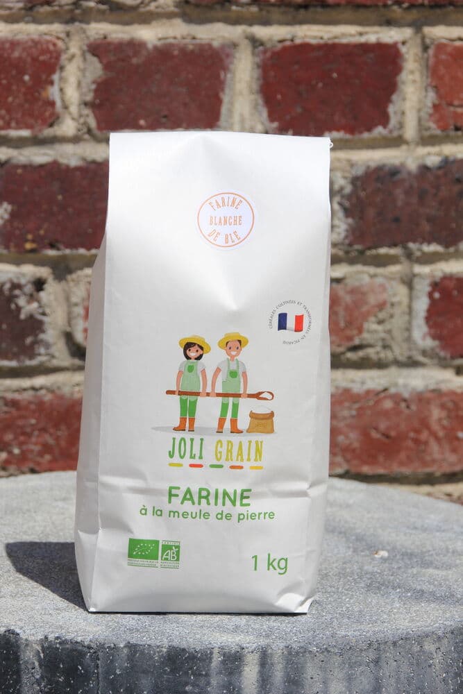 Farine blanche · Blé tendre · meule de pierre, Joli Grain