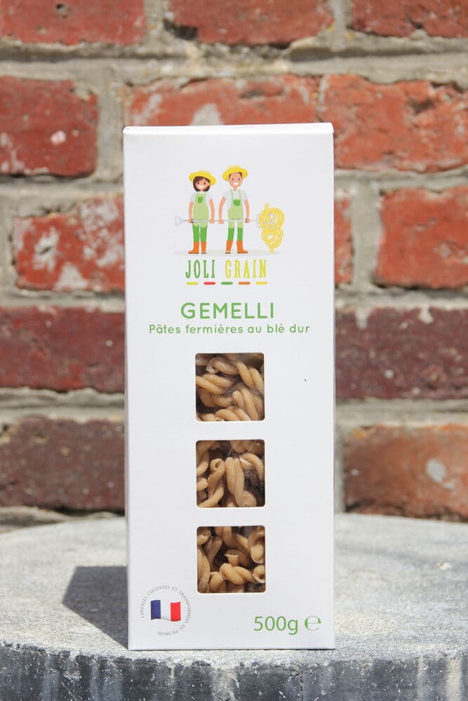 Gemelli complet · Pâtes fermières au blé dur complet, Joli Grain