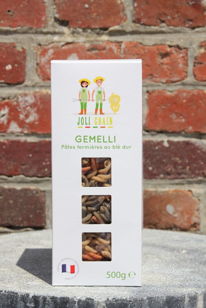Gemelli parfumé · Pâtes au blé dur · parfum non bio, Joli Grain